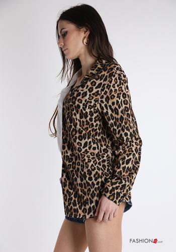 Camicia  con bottoni Fantasia animalier - ph 2
