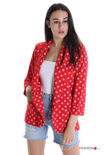 Chaqueta Estampado de lunares con bolsillos - ph 1