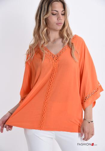 Blusa scollo a V con zip - ph 1