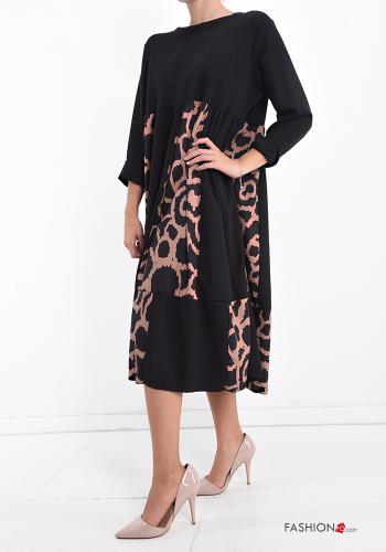 Tiermuster Kleid aus Wollmischung mit Taschen - ph 3