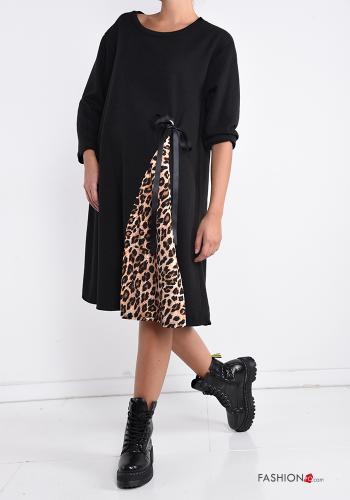 Abito in Misto Lana Fantasia animalier con nastro - ph 1