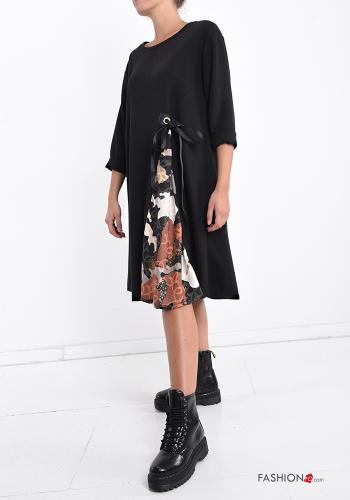 Vestido em Lã mista Padrão Estampado com fita - ph 3