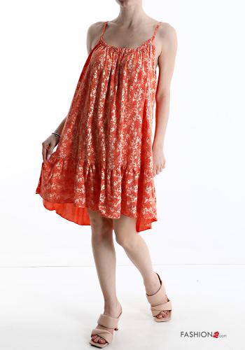 Floral Sleeveless Dress with flounces - ph 1