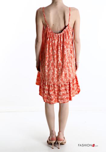 Floral Sleeveless Dress with flounces - ph 2