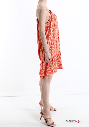 Floral Sleeveless Dress with flounces - ph 3