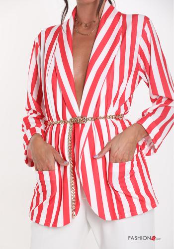 Veste  avec poches Imprimé à rayures - ph 4