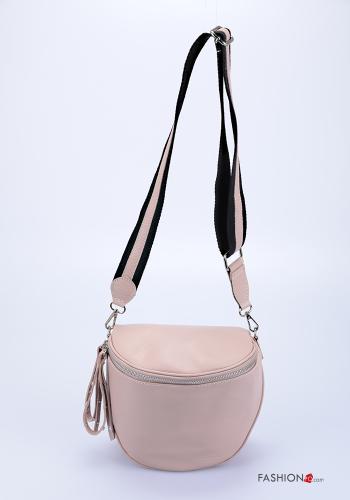 Sac en Cuir Véritable avec fermeture éclair avec bandoulière avec clous - ph 1