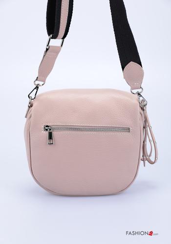 Sac en Cuir Véritable avec fermeture éclair avec bandoulière avec clous - ph 3