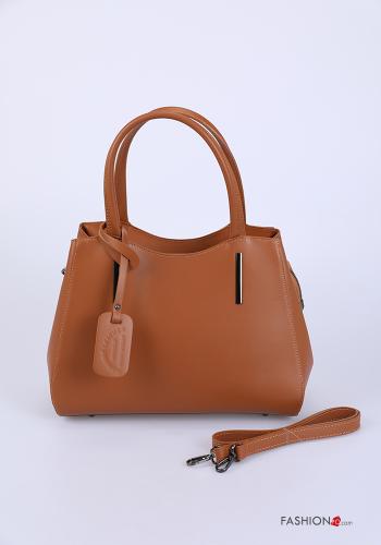 Borsa in Vera pelle con zip con tracolla - ph 1