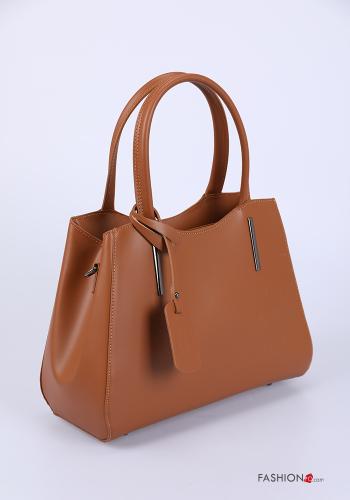 Borsa in Vera pelle con zip con tracolla - ph 2