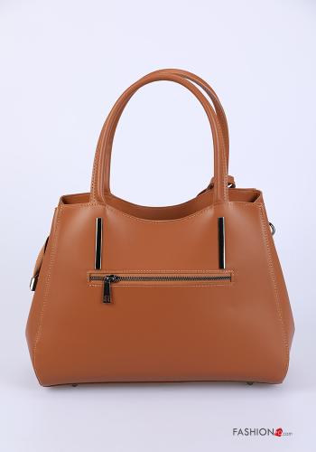 Borsa in Vera pelle con zip con tracolla - ph 3