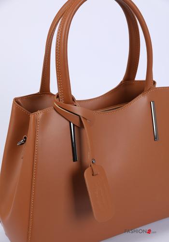 Borsa in Vera pelle con zip con tracolla - ph 4