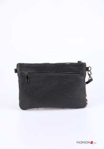 Pochette in Vera pelle Fantasia animalier con zip con tracolla - ph 3