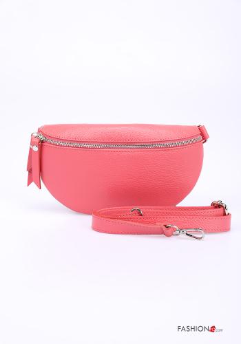 Sac Banane en Cuir Véritable avec fermeture éclair avec strass - ph 1