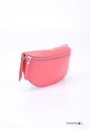 Sac Banane en Cuir Véritable avec fermeture éclair avec strass - ph 2