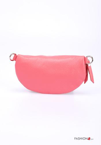 Sac Banane en Cuir Véritable avec fermeture éclair avec strass - ph 3