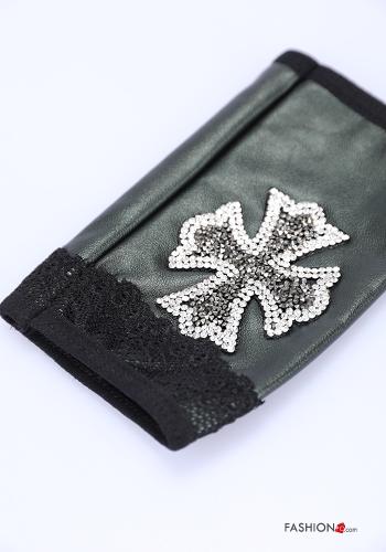 Manicotti pizzo con strass - ph 2
