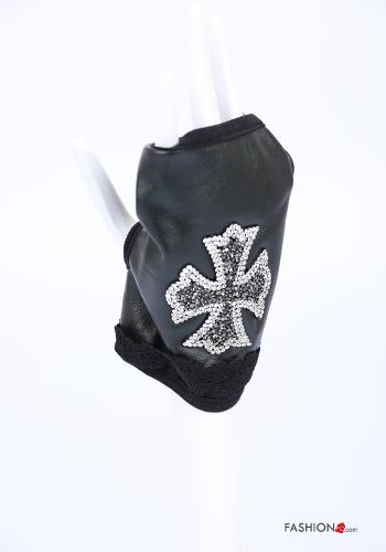 Manicotti pizzo con strass - ph 3