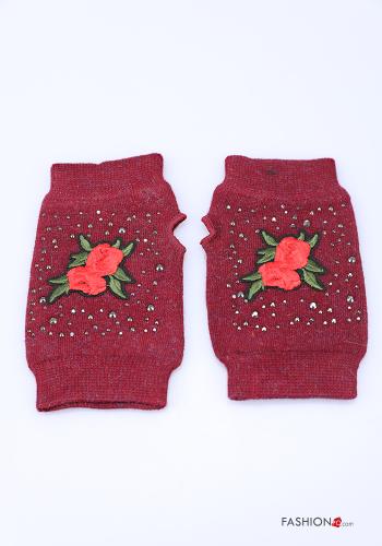 Manchons en Coton  avec strass Imprimé brodé - ph 1