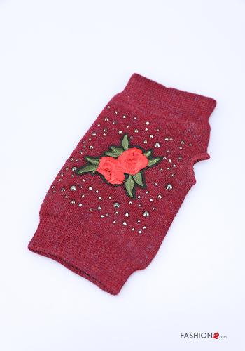 Manchons en Coton  avec strass Imprimé brodé - ph 2