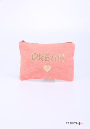 Pochette in Cotone Fantasia scritta con zip - ph 1