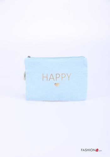 Pochette in Cotone Fantasia scritta - ph 1