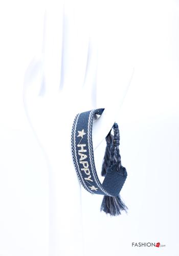 Bracelet en Coton ajustable Imprimé écrit à franges - ph 3