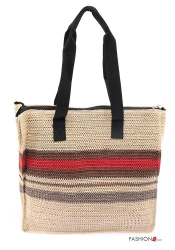 Borsa mare Fantasia righe con zip - ph 1