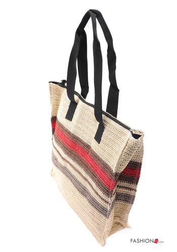 Borsa mare Fantasia righe con zip - ph 2