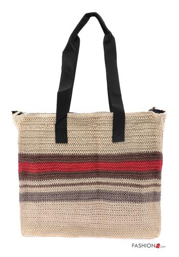 Borsa mare Fantasia righe con zip - ph 3