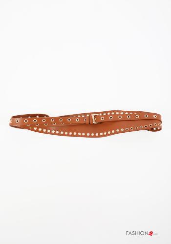 Cintura ecopelle regolabile con borchie - ph 2