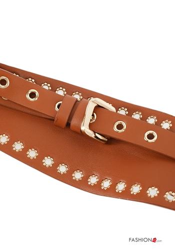 Cintura ecopelle regolabile con borchie - ph 3