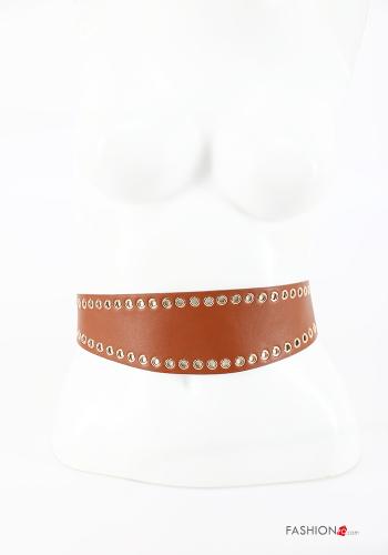 Cintura ecopelle regolabile con borchie - ph 4