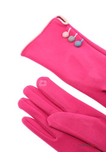 Set 12 pairs Cotton Gloves with buttons - ph 5