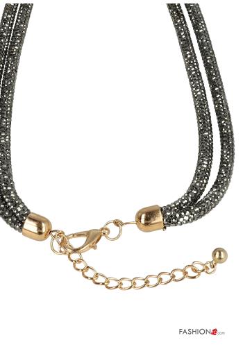 Colar regulável com strass - ph 2