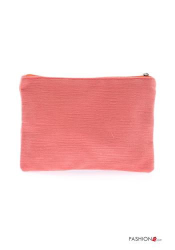 Pochette en Coton Imprimé écrit avec fermeture éclair à franges - ph 3