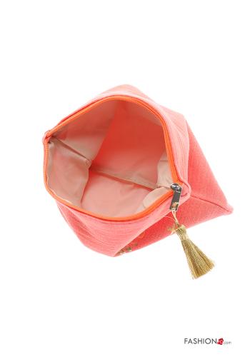 Pochette en Coton Imprimé écrit avec fermeture éclair à franges - ph 5