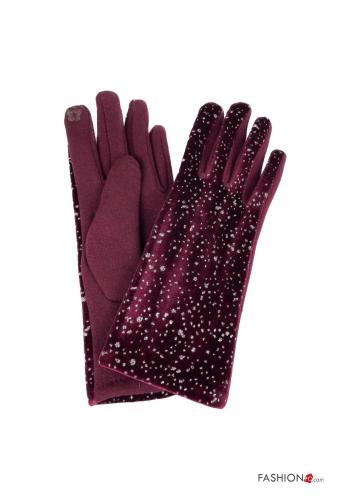 Lurex Samt Handschuhe