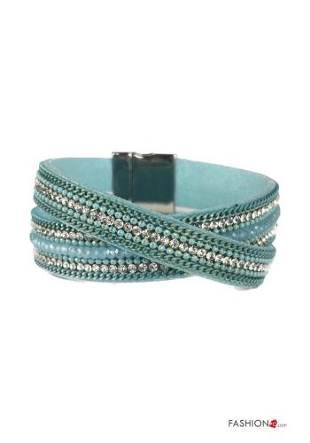 Pulsera con perlas con brillantes - ph 1