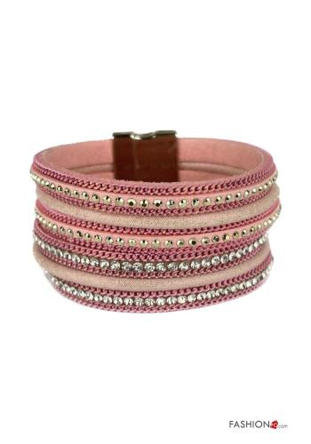 Bracelet with rhinestones with studs - ph 1