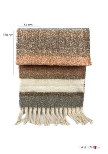 Écharpe Imprimé à rayures à franges - ph 1