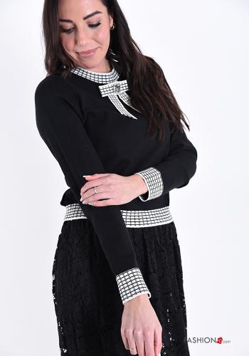 Chandail  avec noeud avec strass - ph 3