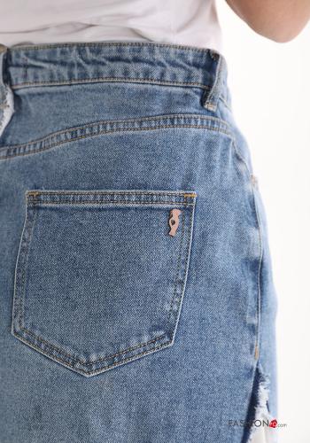 Falda de Algodón encaje tela vaquera 