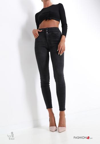 Jeans in Cotone con tasche 