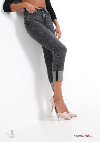 Jeans in Cotone con tasche 