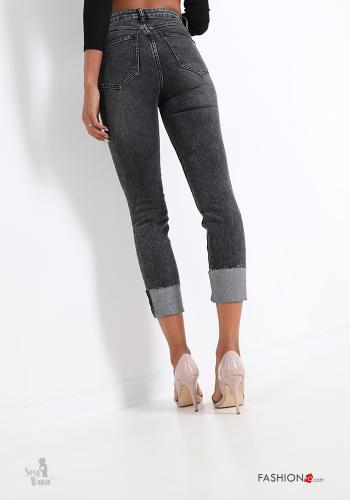 Jeans in Cotone con tasche 