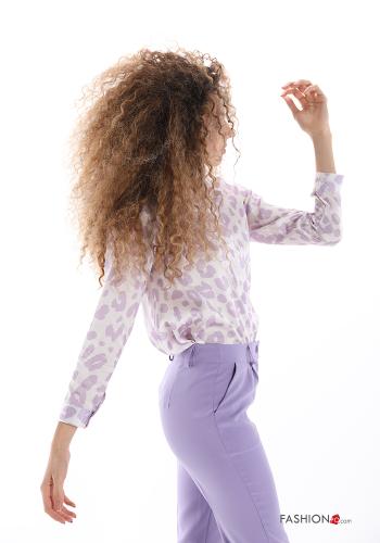Bluse  Satin Tiermuster - ph 3