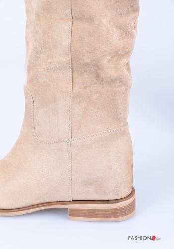 Stiefel  mit Reißverschluss Keilabsatz Wildleder - ph 3