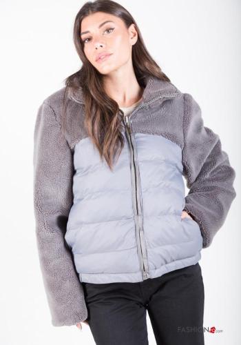 Teddy Bear Puffer Jacket with pockets with zip