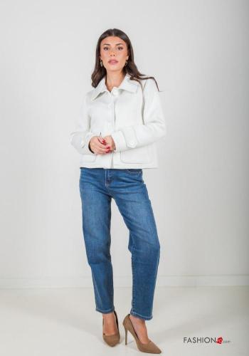 Veste à collet à boutons avec poches - ph 1
